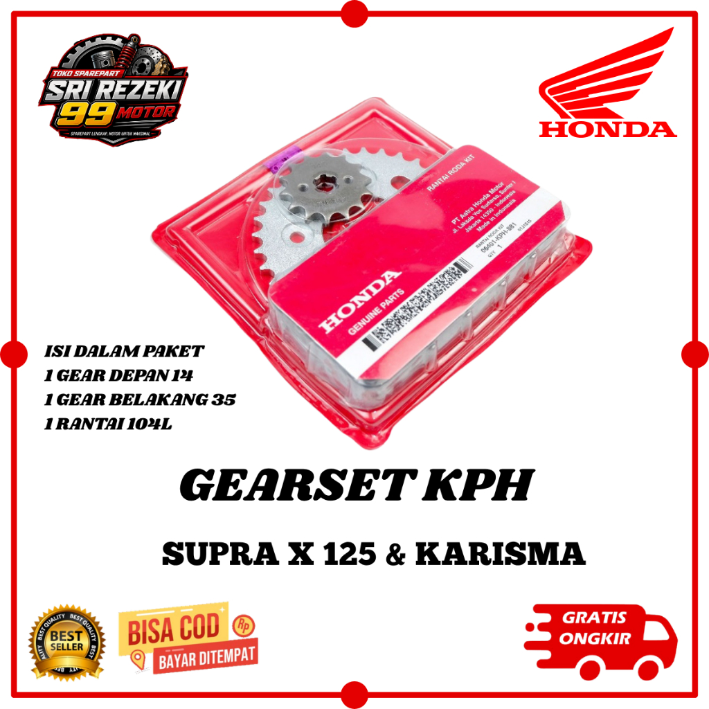 Gear Set Motor Supra X 125 - Gir Set Supra X 125 - KPH