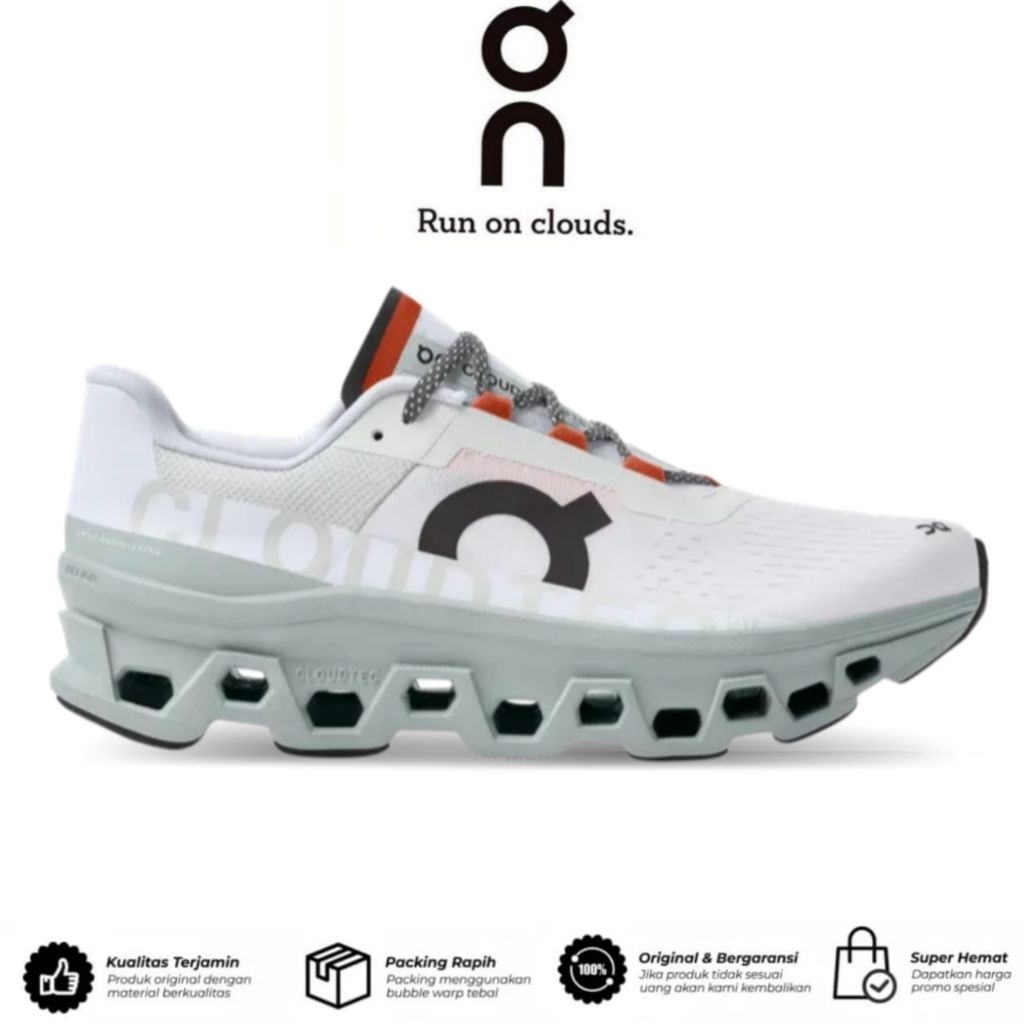 Sepatu Running On Cloudmonster 'Frost Surf Original BNWB