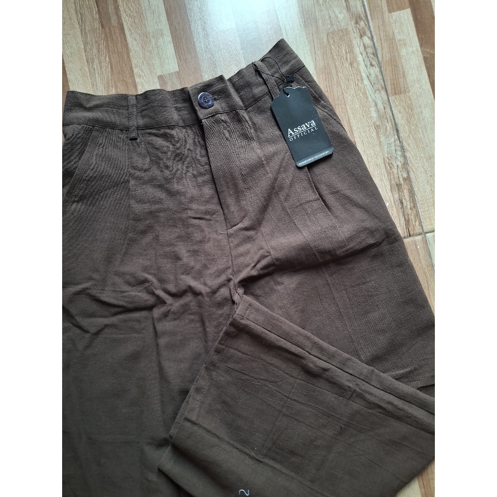 Preloved Brown Linen Long Pants