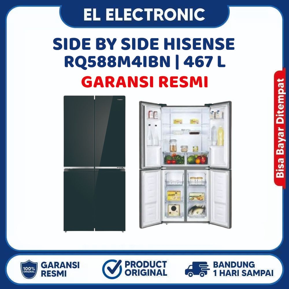 HISENSE RQ558N4IBN RQ556N4IBU KULKAS SIDE BY SIDE MULTI DOOR INVERTER 472 L RQ556 RQ558