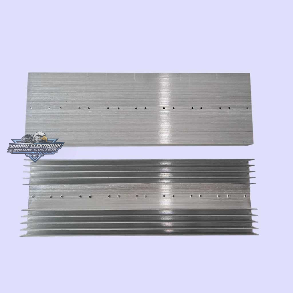Pendingin Transistor Final 5sirip Panjang 30cm / Heatsink Toshiba Sanken MJL TIP - Tebal 2mm