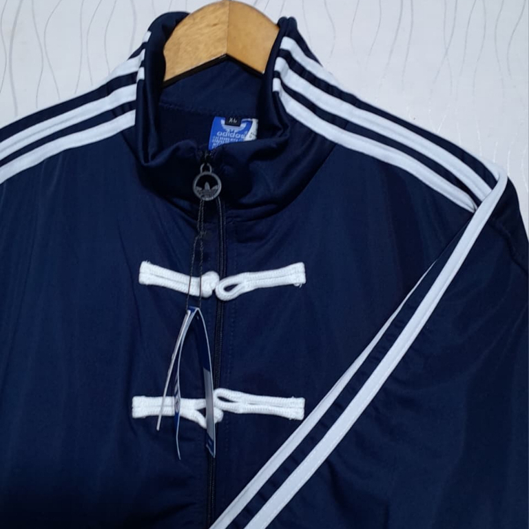 Jaket Tracktop AD2S Cheongsam Chinese CNY Casual Pria Wanita - Cheongsam Jacket Navy Blue Edition Un