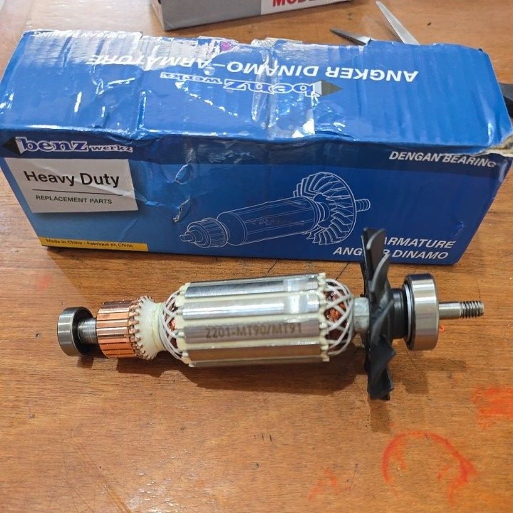 armature gerinda mactec makita mt90/mt 91 jantung gerinda mt90 benz