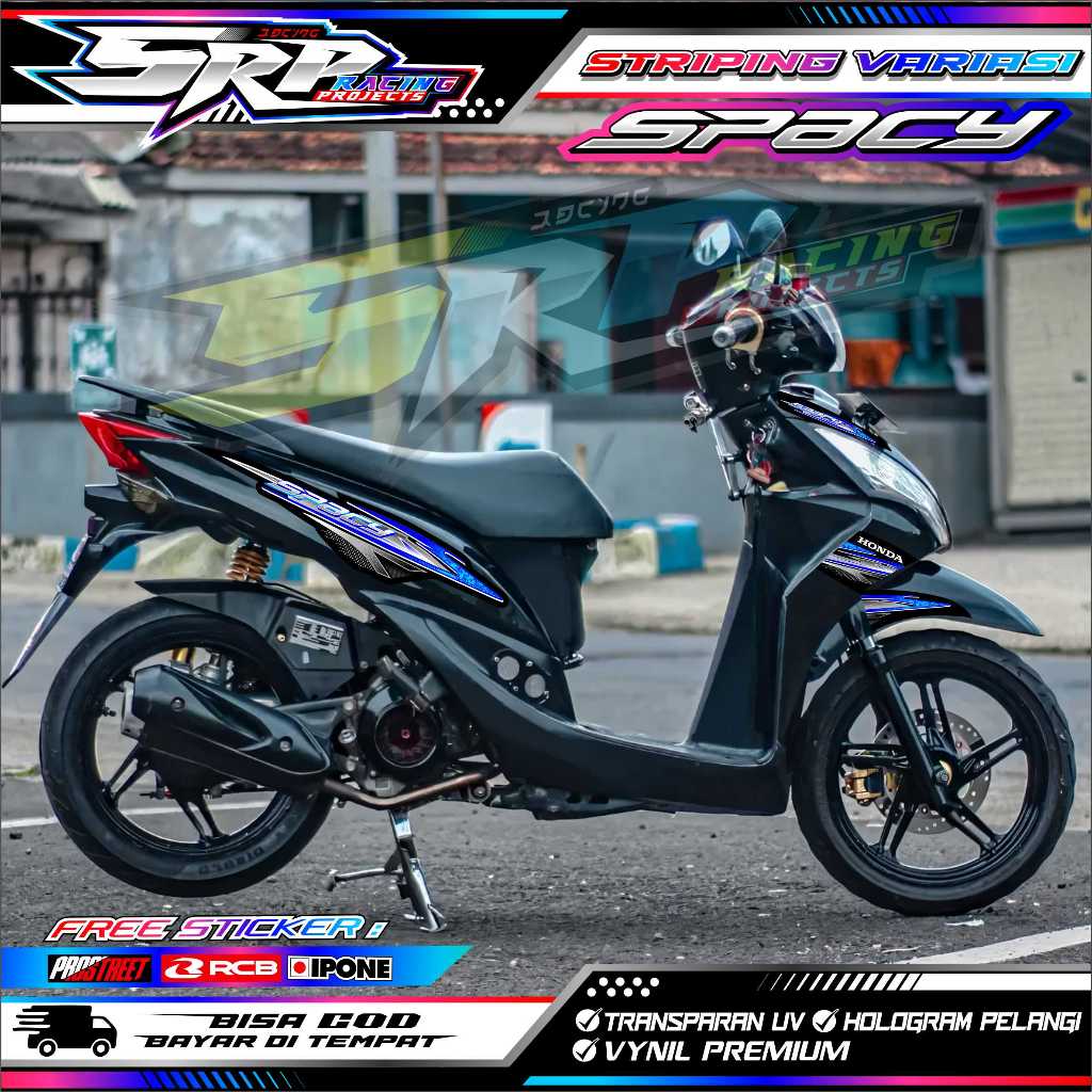 STRIPING VARIASI HONDA SPACY / STICKER LIST MOTOR HONDA SPACY