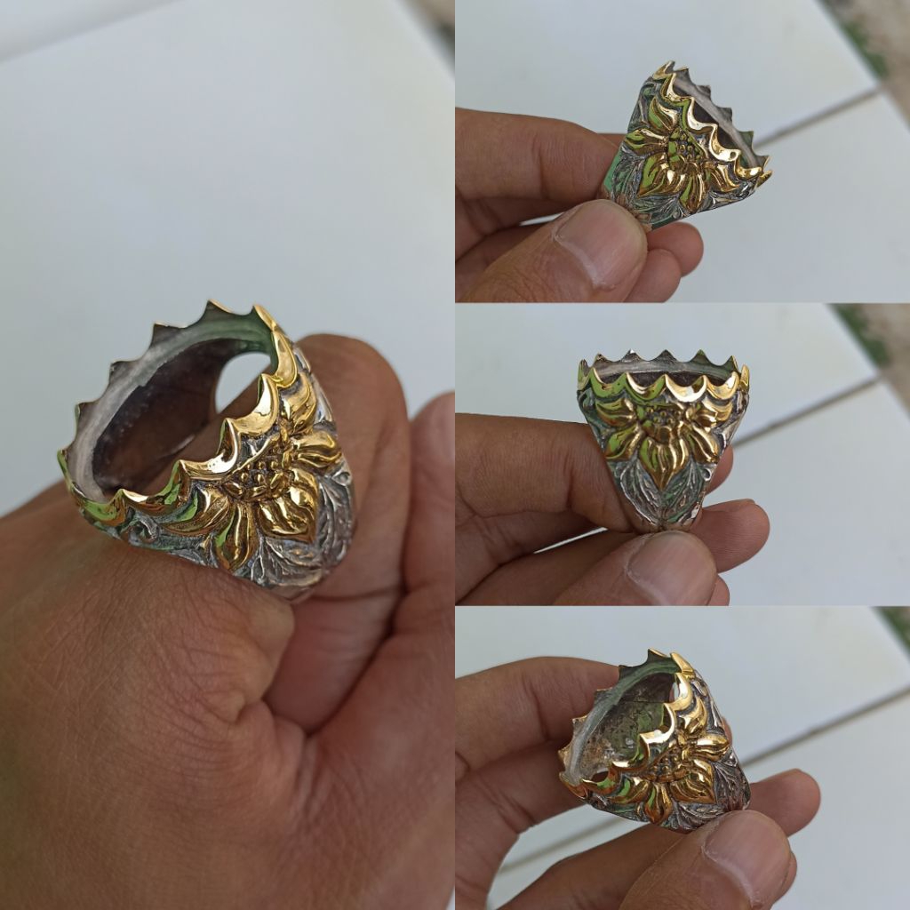 EMBAN KUNINGAN IKETAN KUNINGAN MODEL UKIR RING KUNINGAN SARI LAWASAN CINCIN KUNINGAN SARI SUPER