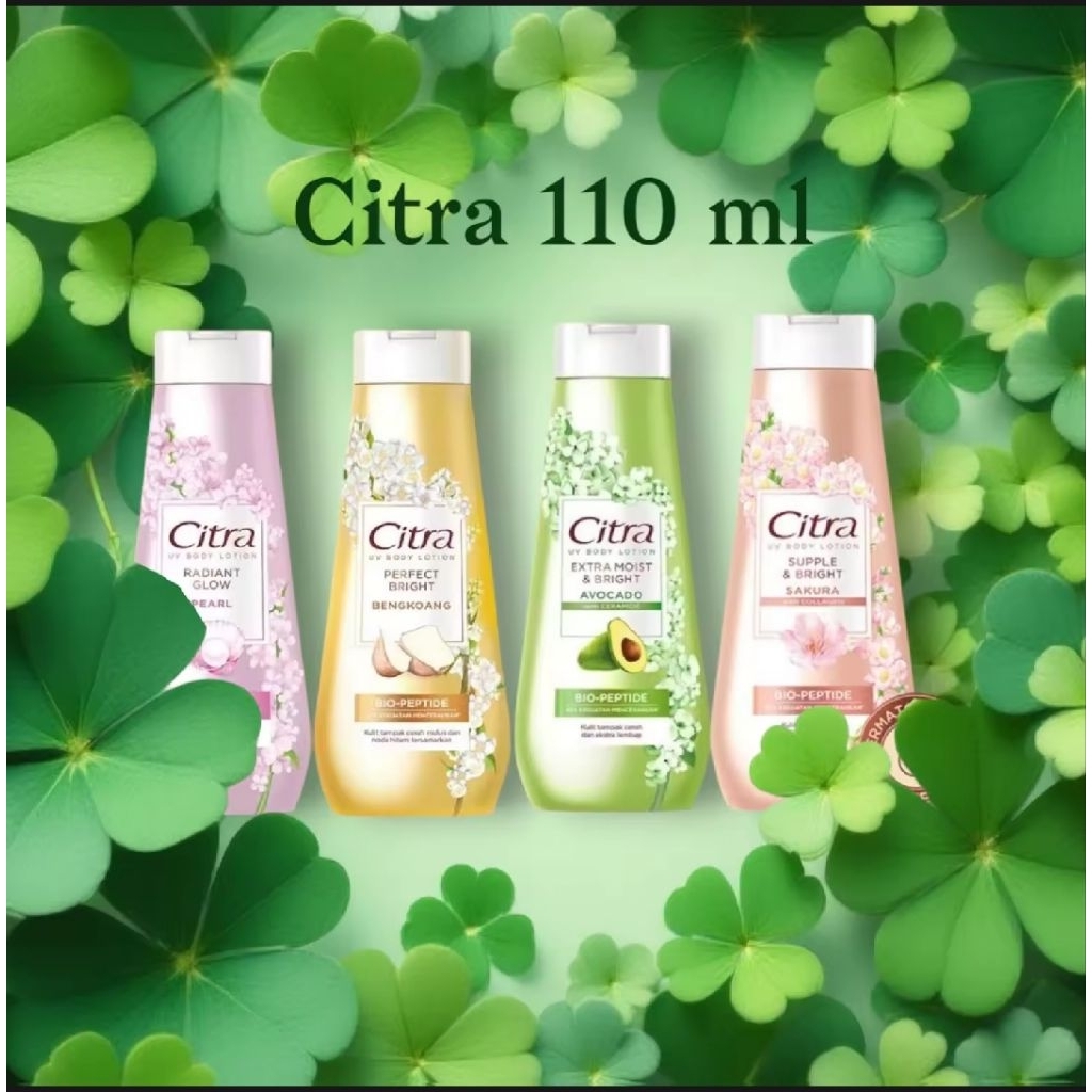 Citra Hand Body Lotion Pelembab Tubuh Bengkuang Sakura Pearly Glow Avocado Bio Peptide 110 ml