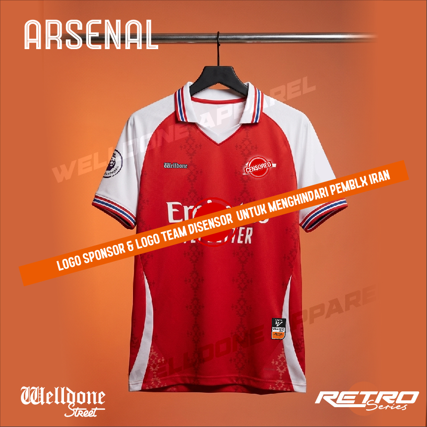 Welldone Street ! Custom Kaos suporter arsenal baju Jersey printing style trendy / rugby / nhl /nfl 