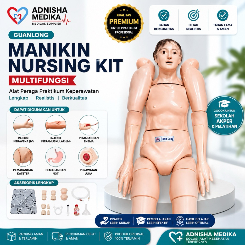 Phantom Manikin Nursing Guanlong/ Manikin PVC Nursing Keperawatan Multifungsi wanita