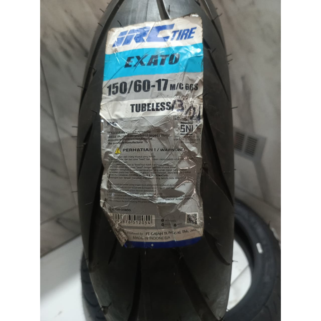 BAN TUBELESS IRC 150/60-17 EXATO UNTUK MOTOR SPORT