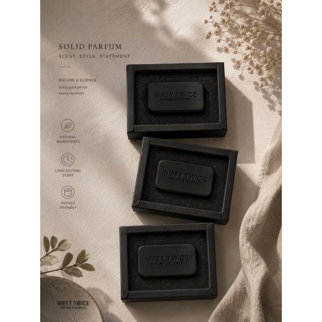 Nifty Twice -  Parfum Balm Solid Perfume Cream Parfum Unisex Pria Wanita lebih tahan lama