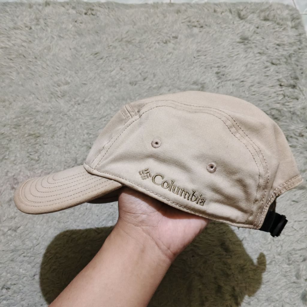 topi 5 panel columbia outdoor cream limited
