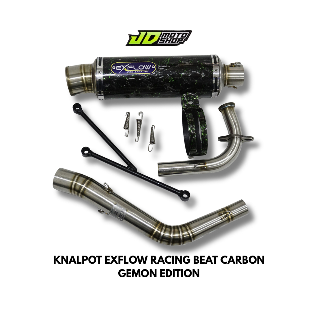 KNALPOT EXFLOW RACING BEAT CARBON GEMON EDITION BEAT KARBU DRAG INLET 45MM