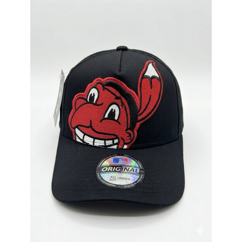 Topi Mlb indian baseball cap bordir new unisex