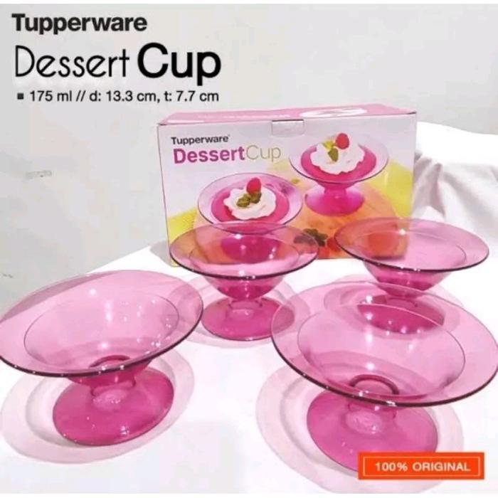 dessert cup  BOX LECEK - TUPPERWARE Cangkir Kristal Es Krim 175ml Untuk Dessert Ice Cream Sorbet