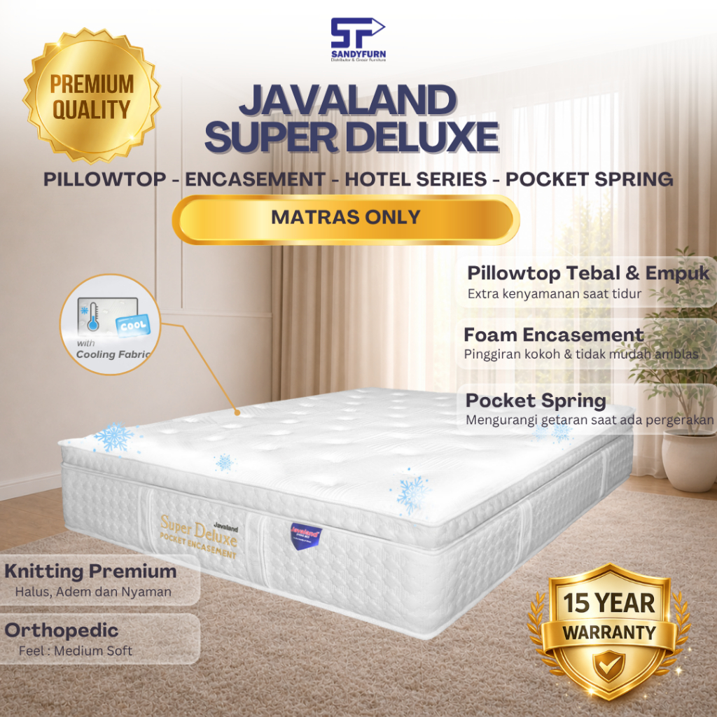 Javaland Super Deluxe Plushtop Springbed – Kasur Empuk Premium Garansi