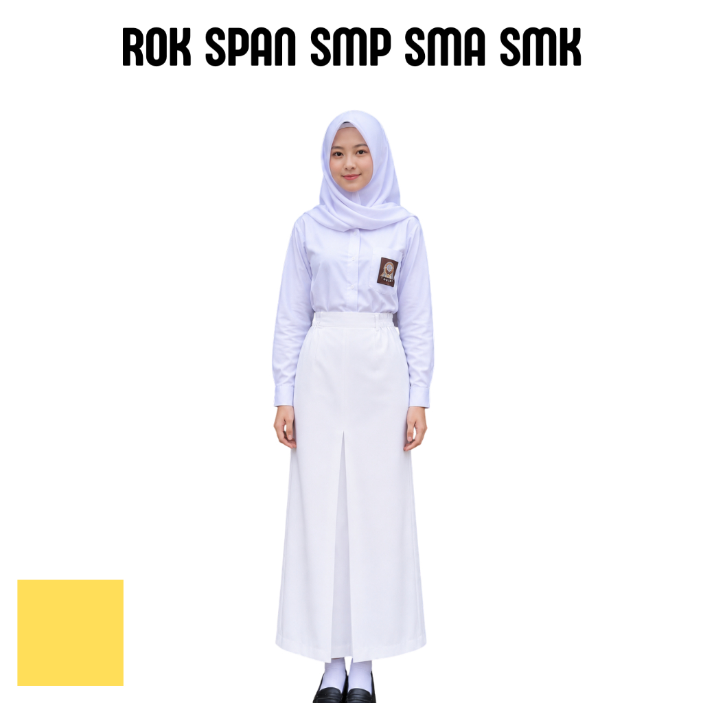 Rok Span SMP SMA SMK Pinggang Karet Nyaman Dipakai