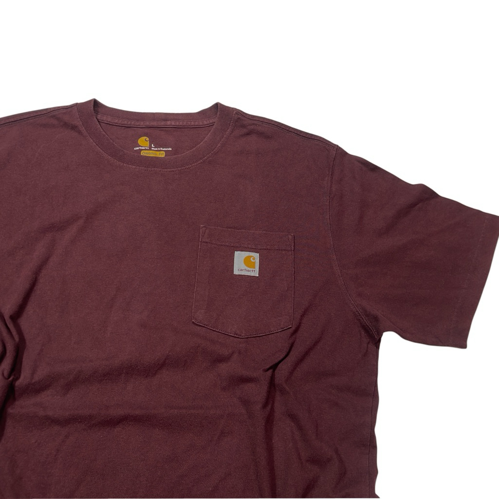 Carhartt pocket maroon tee original