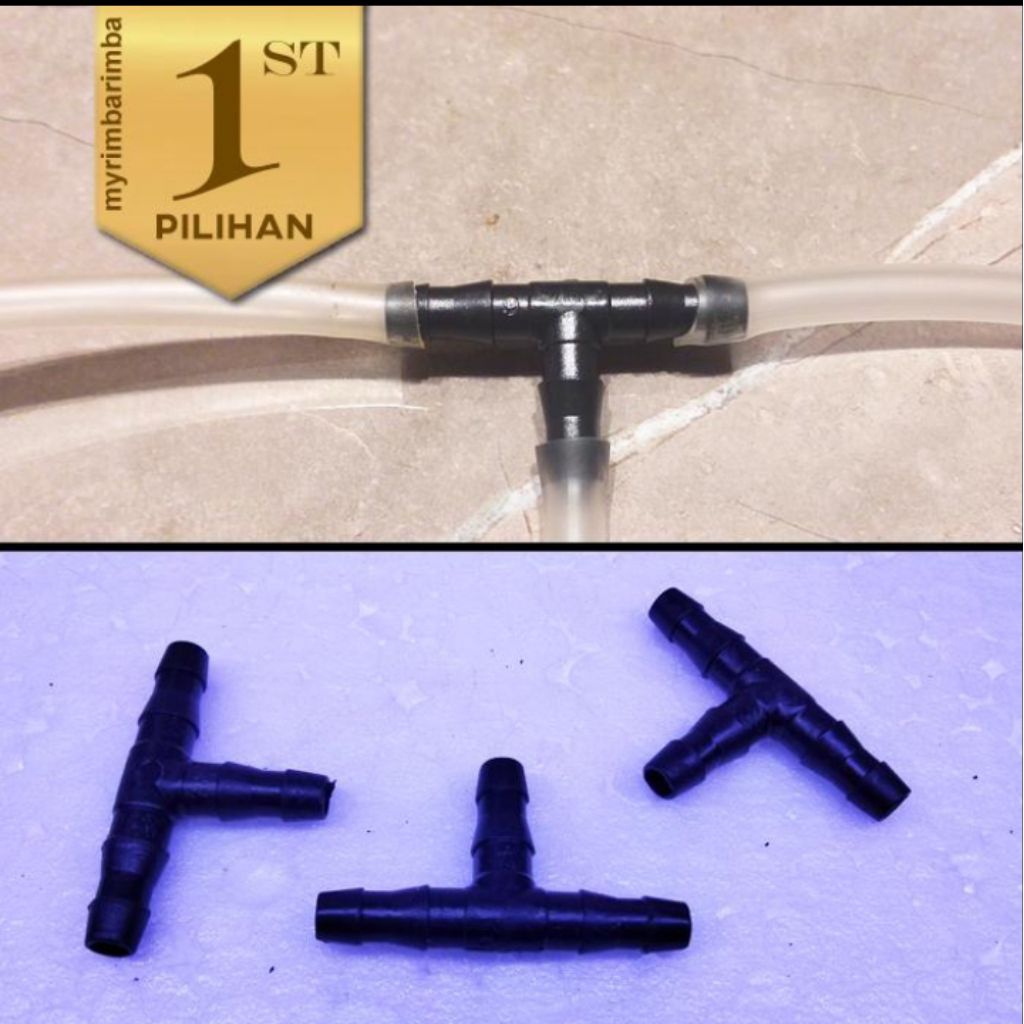 Sambungan Selang Aerator T dng Gerigi utk Aquarium Ikan Hias Aquascape -