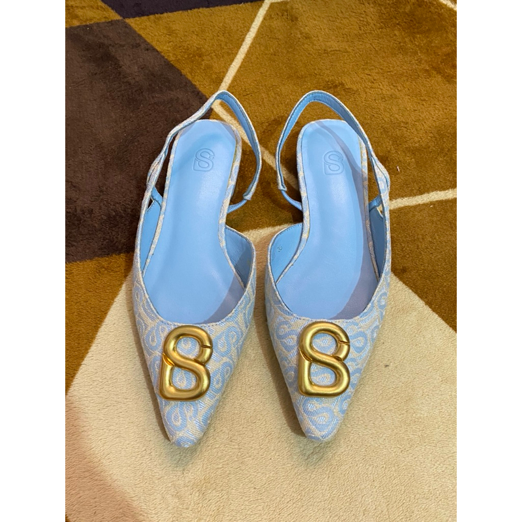 [PRELOVED] BIMU SLINGBACK SHOES BLUE 35