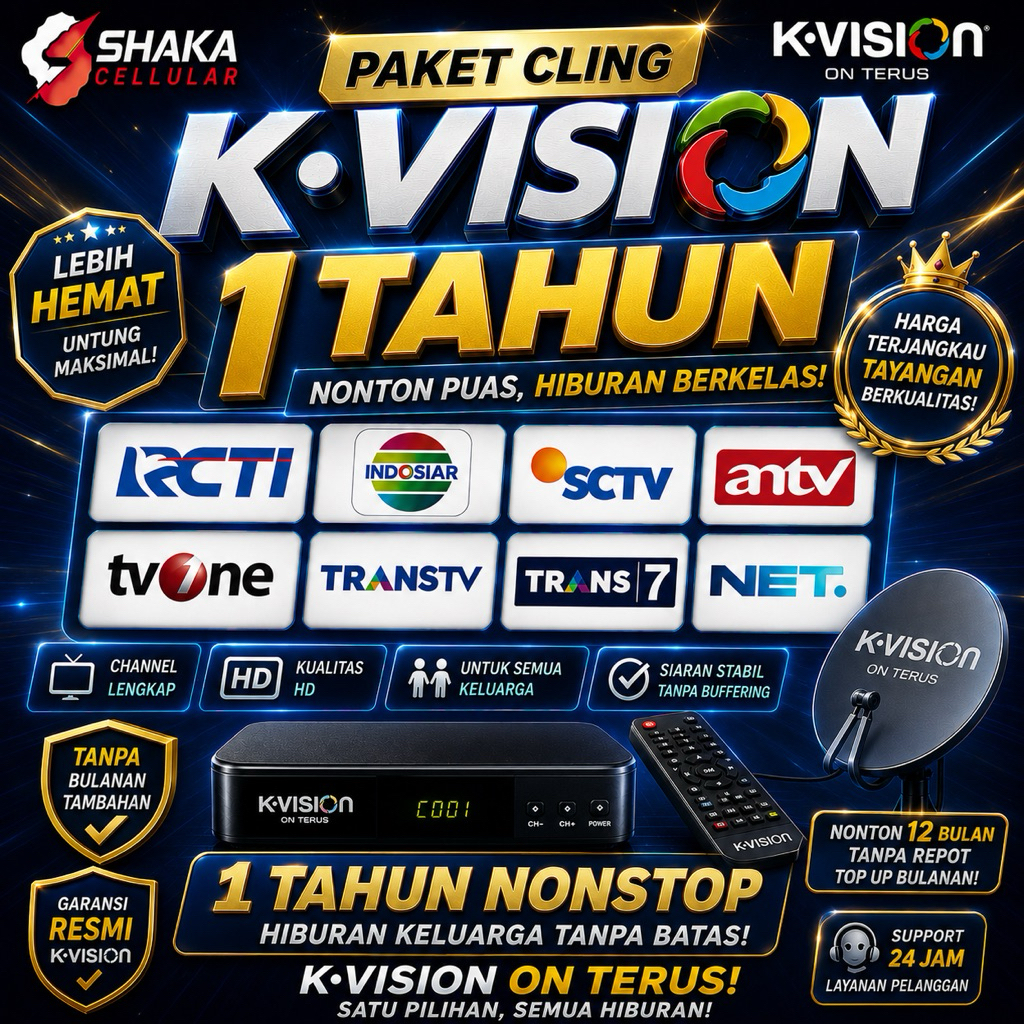 PAKET CLING K-VISION 1TAHUN