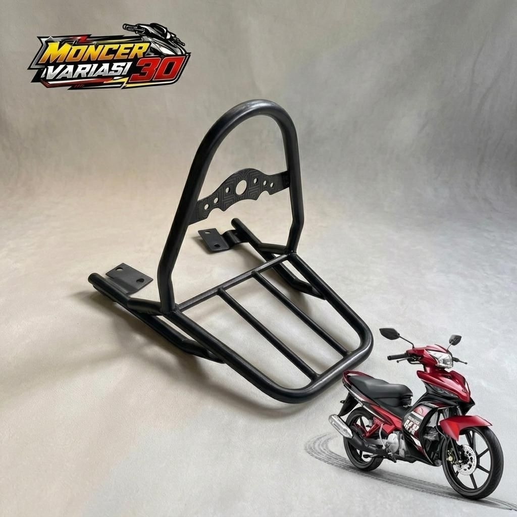pegangan belakang motor plus sandaran /dudukan box belakang plus sandaran motor mx new