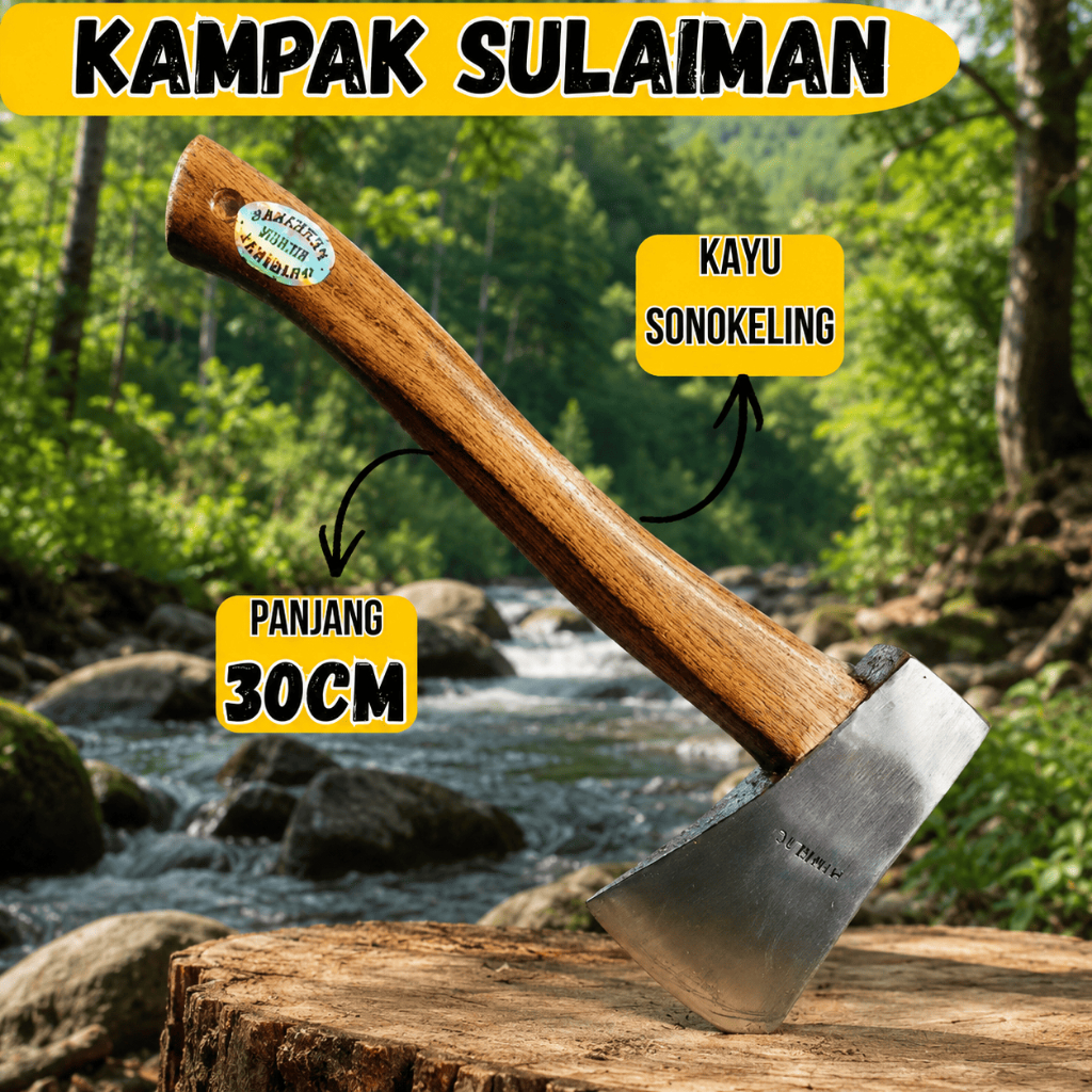 Kampak Sulaiman Original Baja Asli Peralatan Tukang Dijamin 100% Original dan peralatan tani belah k
