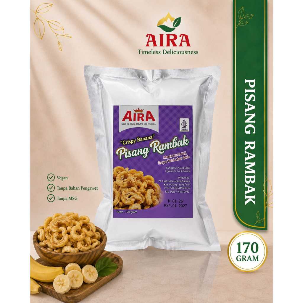 AIRA PISANG RAMBAK 170 GRAM KHAS MALANG