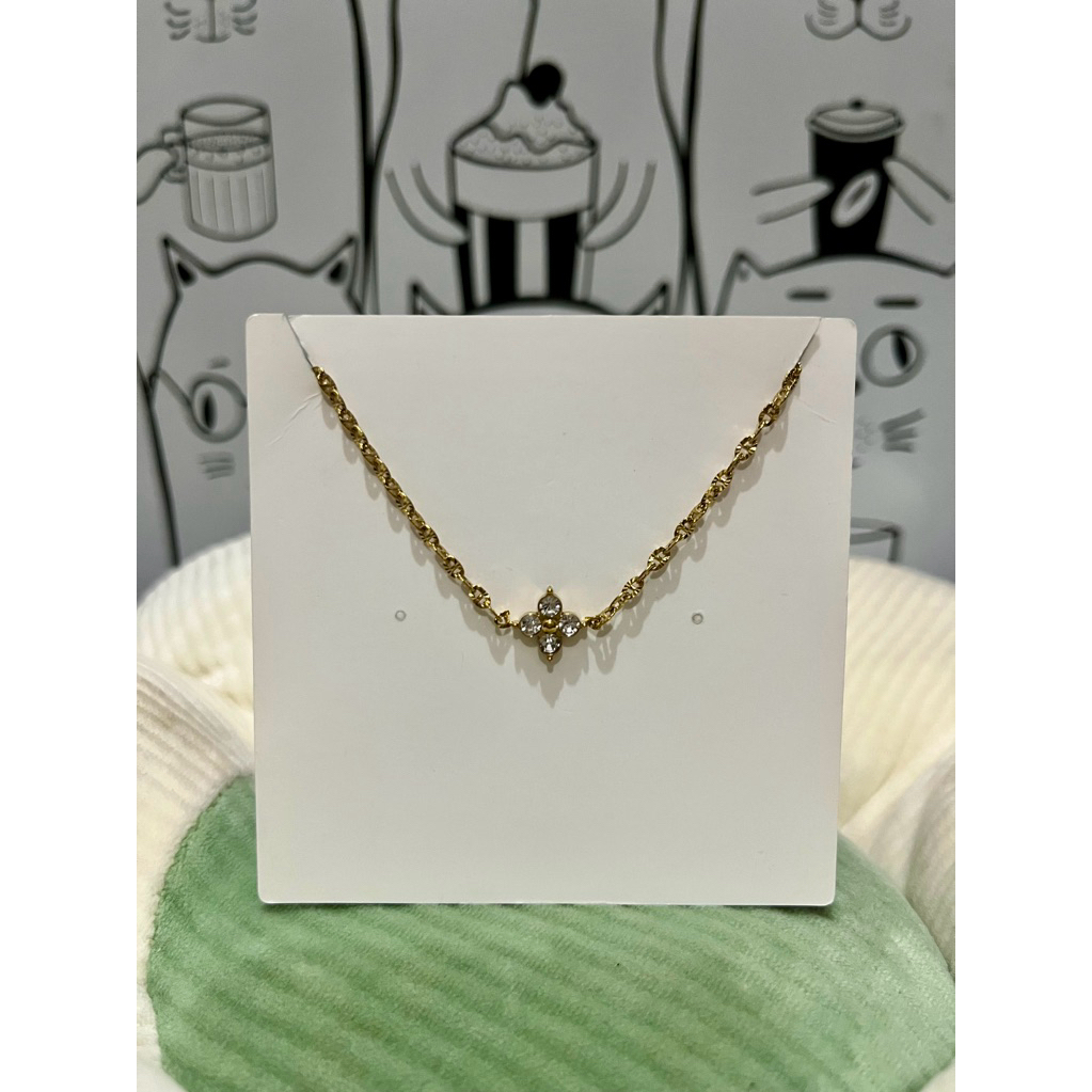 Gelang Titanium Gold Serut Bunga Elpong (16-19cm)