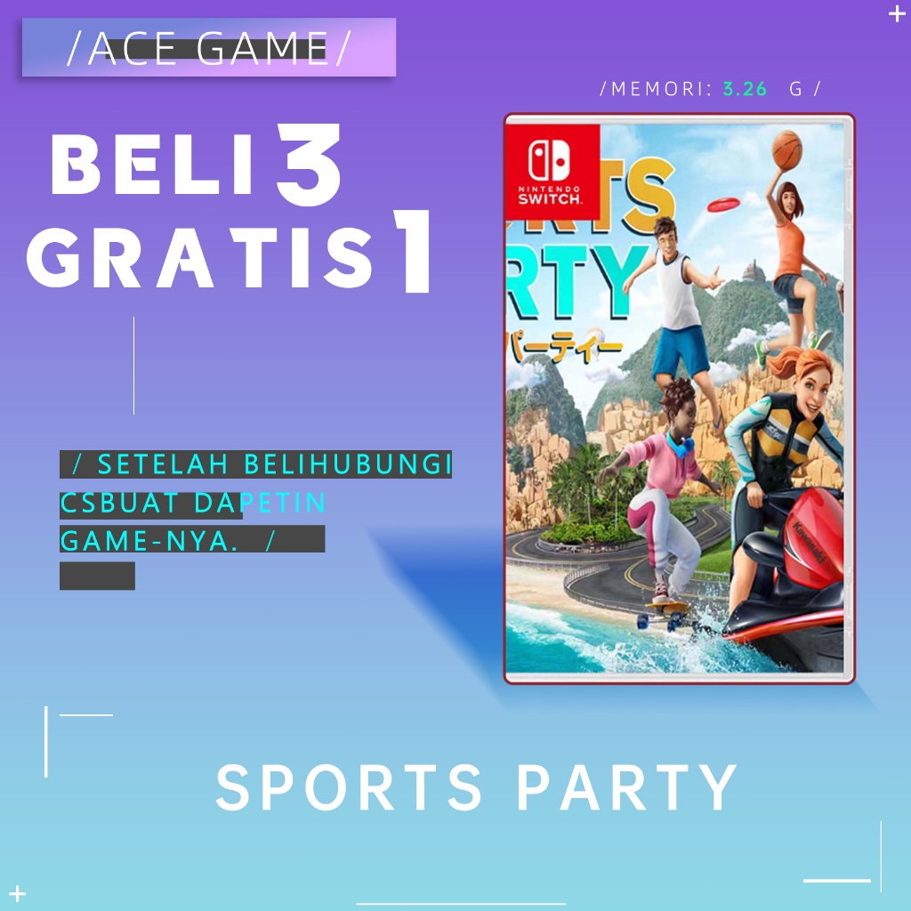 Switch Game Sports Party Nintendo Switch Digital Game BELI 3 GRATIS 1