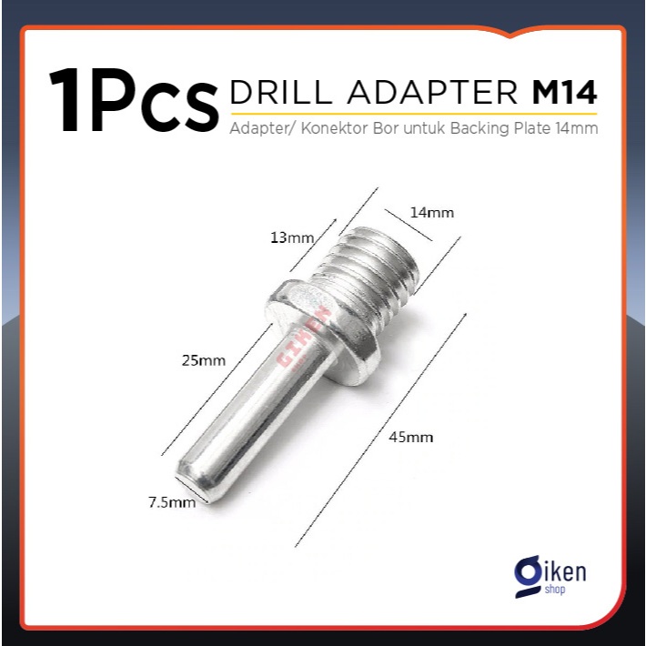 Drill Adapter Konektor M14 Baut adaptor Bor ke Poles M14
