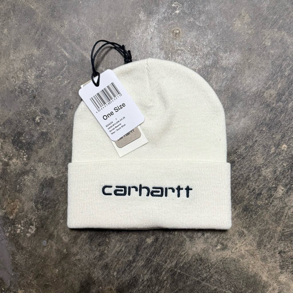 Carhartt WIP Script Beanie Wax Duck Blue - Original 100%