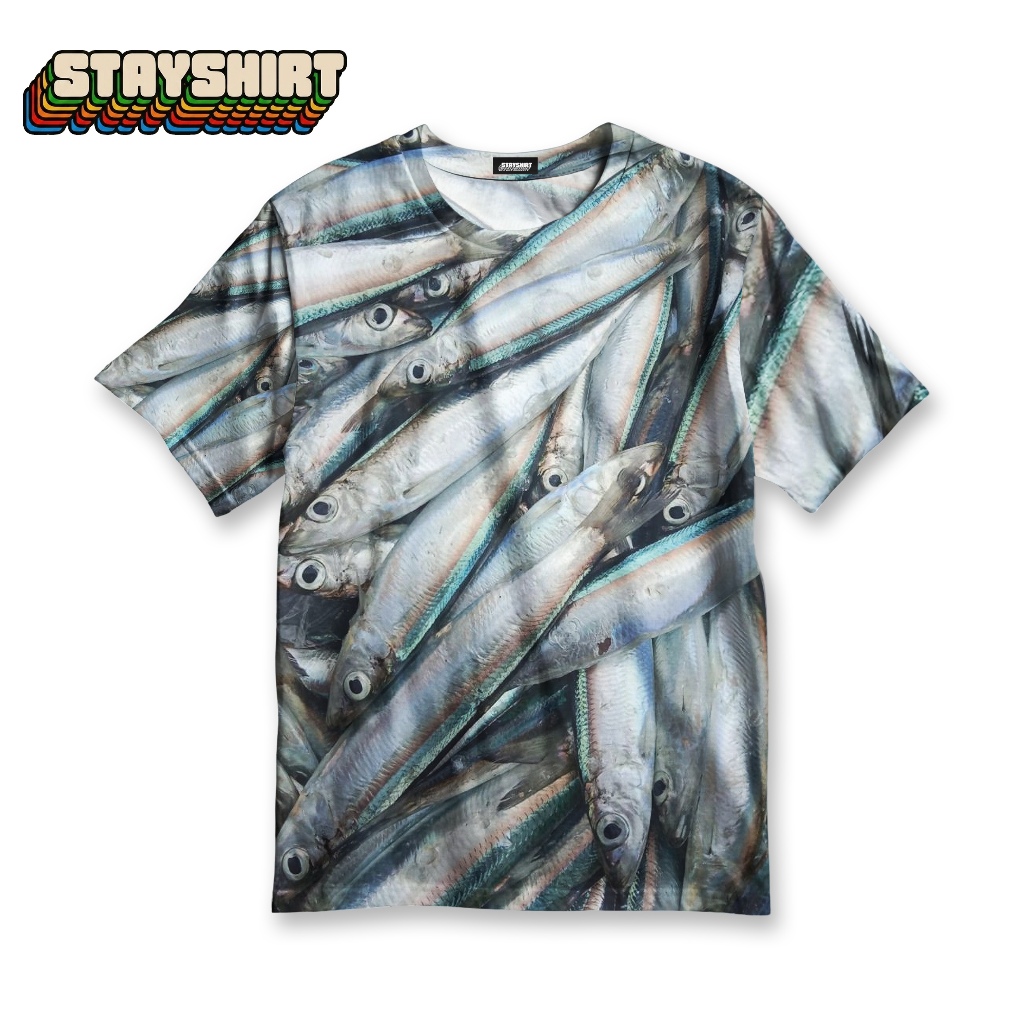 STAYSHIRT  Kaos Ikan 3D Full Print - Baju Kaos Pria Wanita Motif Hewan Laut Unik Lucu Kaos Unisex