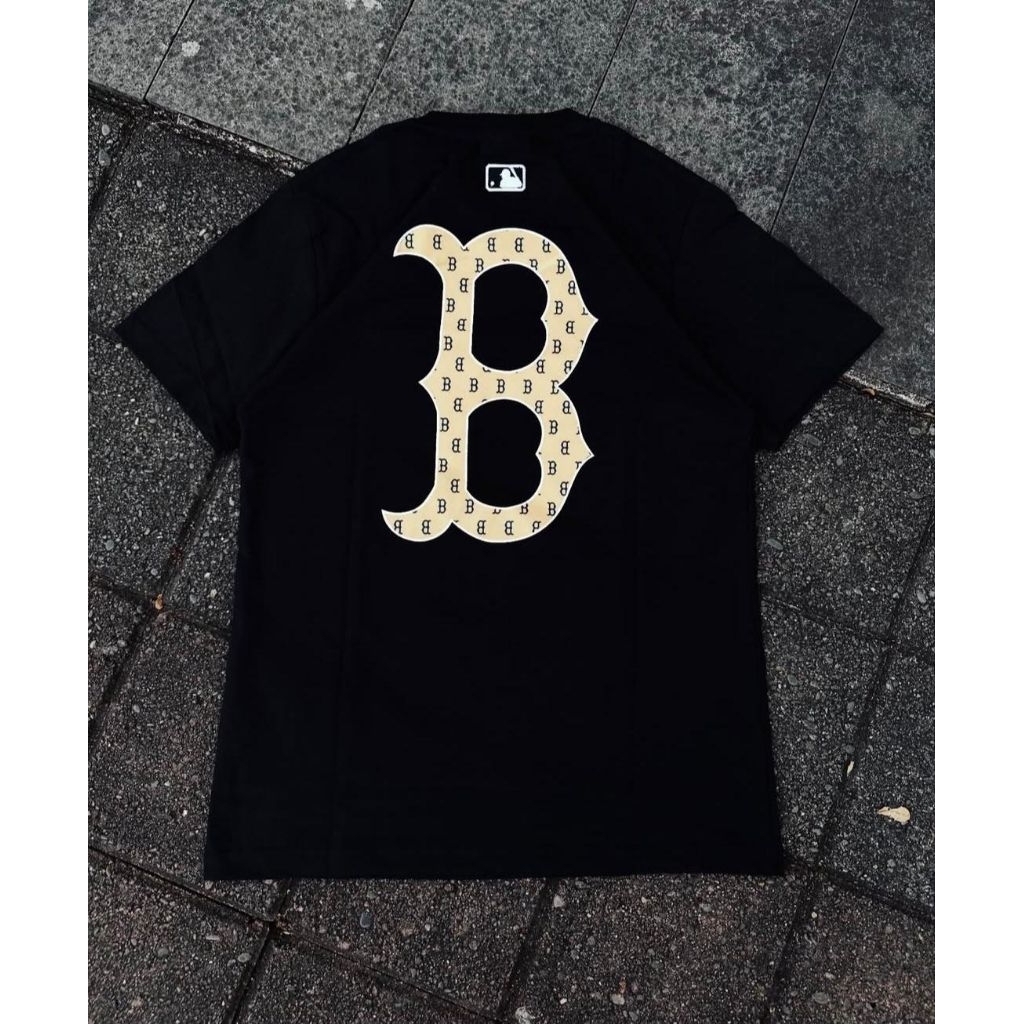 Kaos MLB Boston B Short Sleeve Round Neck Premium Fashion Trend