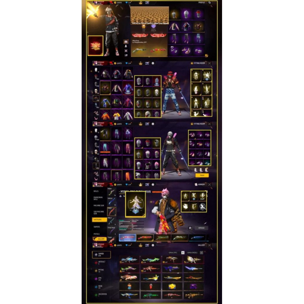 AKUN FreeFire Akun Pribadii Aman Dijamin Amann Terpercaya