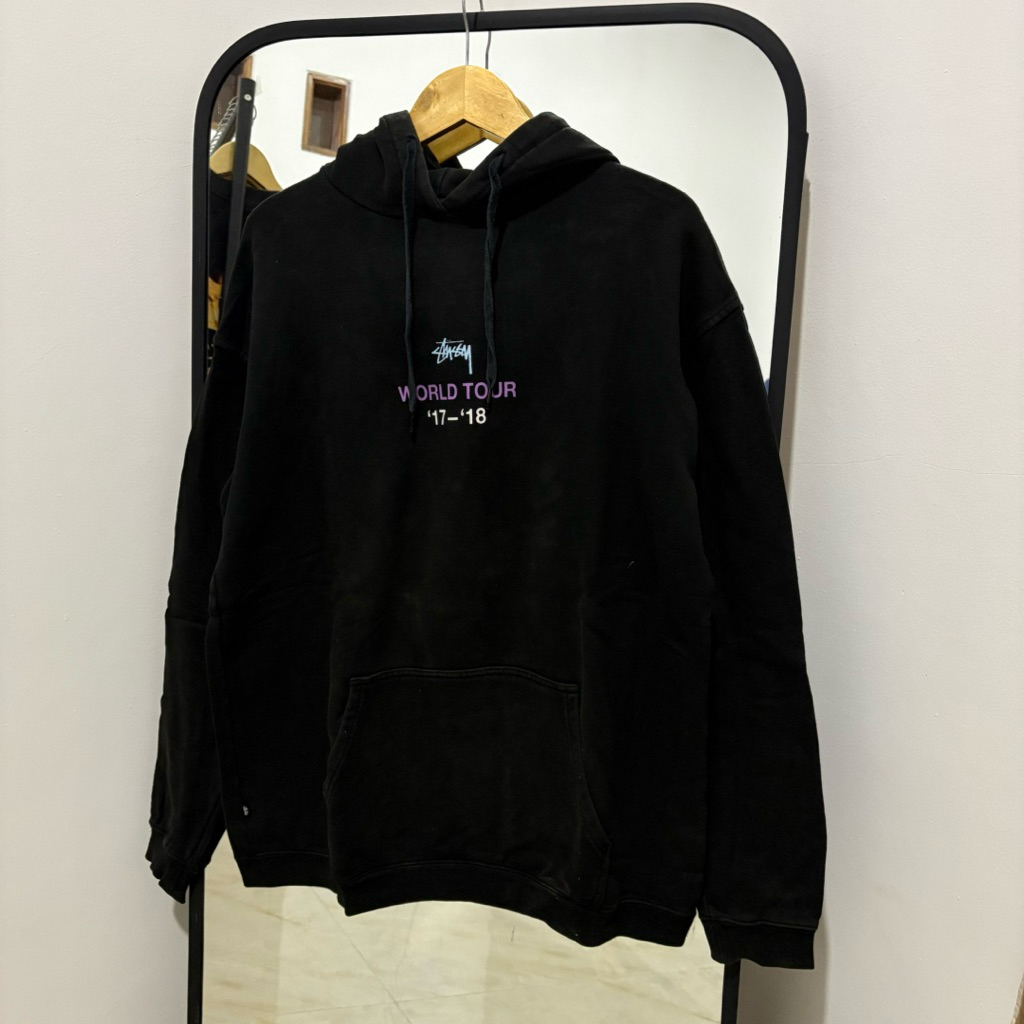 Stussy World Tour Hoodie Black