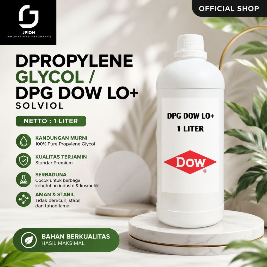 DIPROPYLENE GLYCOL DOW LO+/DPG/SOLVIOL CAMPURAN PARFUM 1 LITER GRADE SUPER KWALITAS TERBAIK