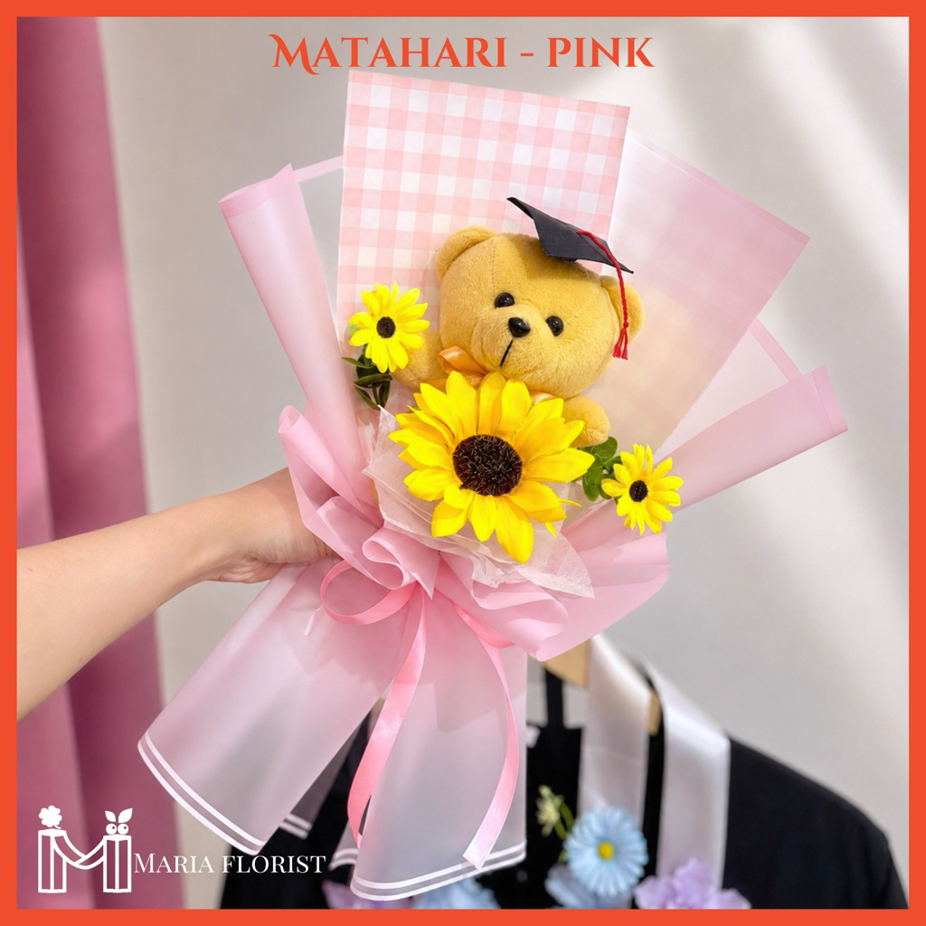 Buket Bunga Wisuda - Buket Boneka Wisuda Anniversary Small- Buket Bunga Palsu - Buket Bunga Wisuda P
