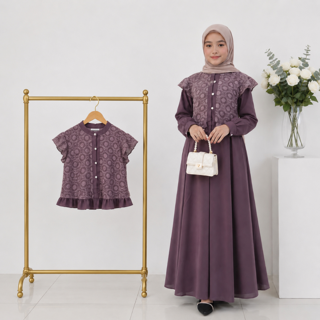Gamis Anak Abaya Terbaru Bahan Sabrina Airflow Premium/Yura anak perempuan/gamis sabrina Usia 1-14 T