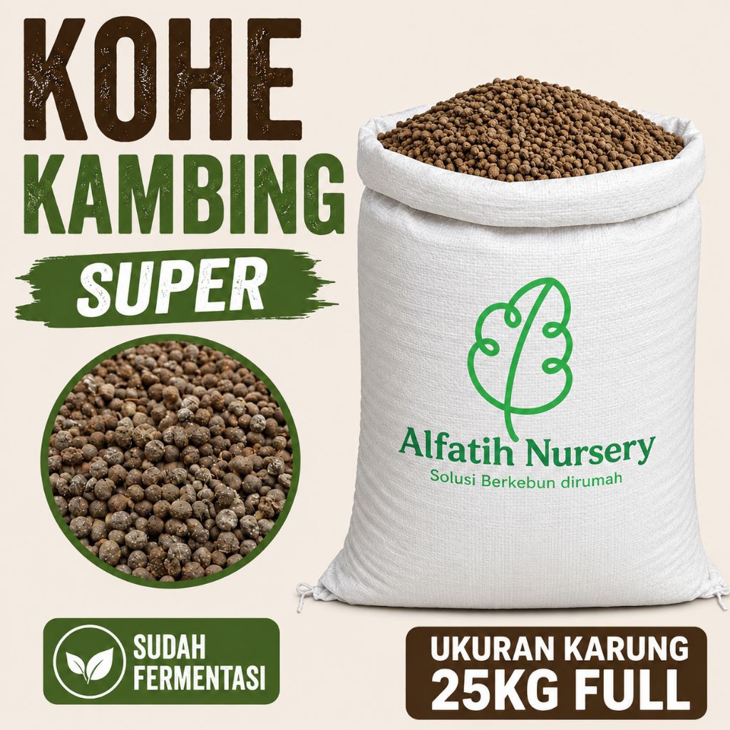 Pupuk Kandang atau Kohe Kambing serintil Super Ukuran Karung 25kg