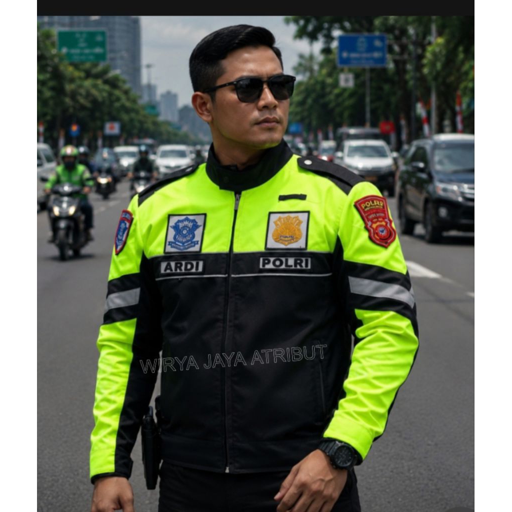 Jaket Polisi Patwal Polisi Lalu Lintas Reflective Scotlight Tactical Touring Safety Premium