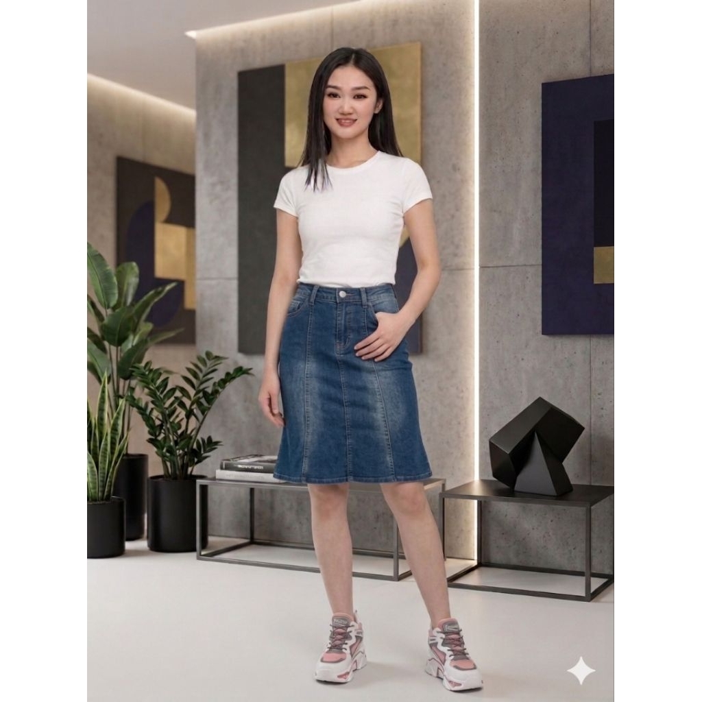 ROK JEANS BEKAS / ROK PENDEK WANITA, SELUTUT