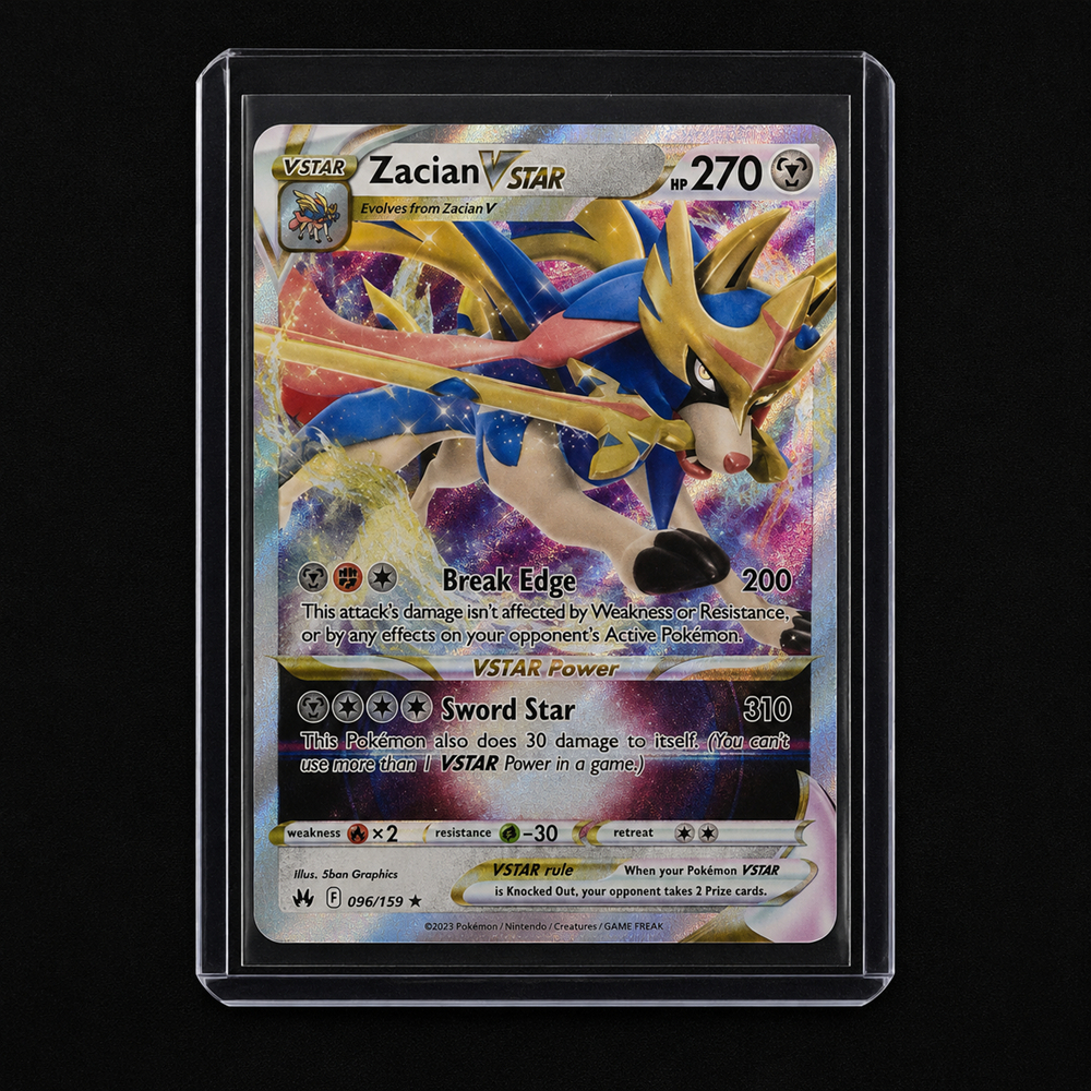 Kartu Pokemon TCG English - Zacian VSTAR - Pokemon TCG Crown Zenith - 096/159