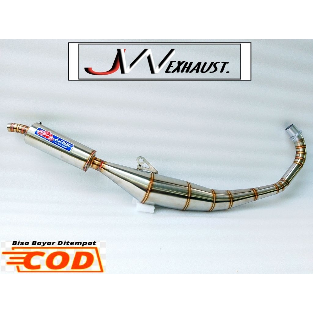 knalpot satria hiu satria lumba 2tak yy pang full stenlis