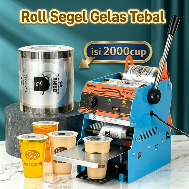 Cup Sealer Plastik Isi 2000pcs Seal Cup Gelas Jus Kopi Susu Minuman Kekinian
