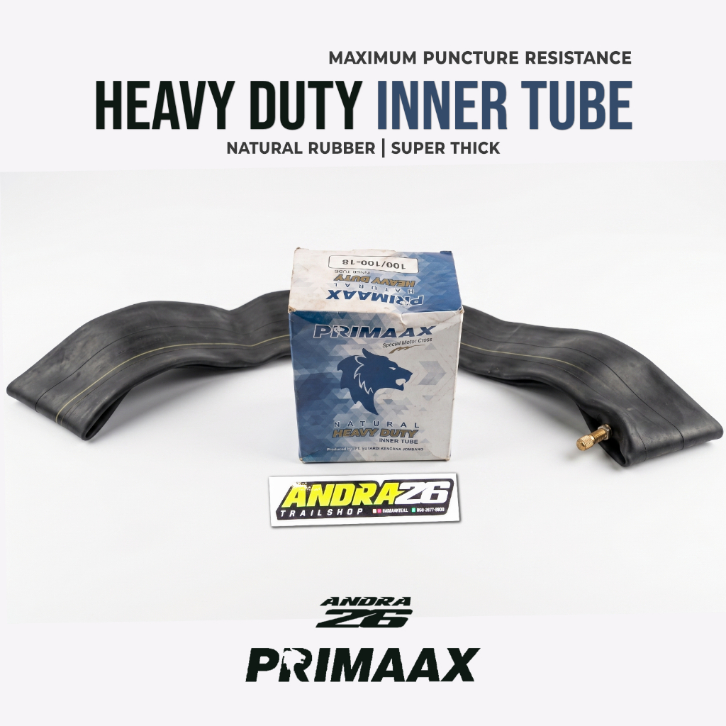 Ban Dalam Primaax Heavy Duty Ring 18 Velg Belakang Motor Trail KLX CRF WR 155 100/100-18 Tebal