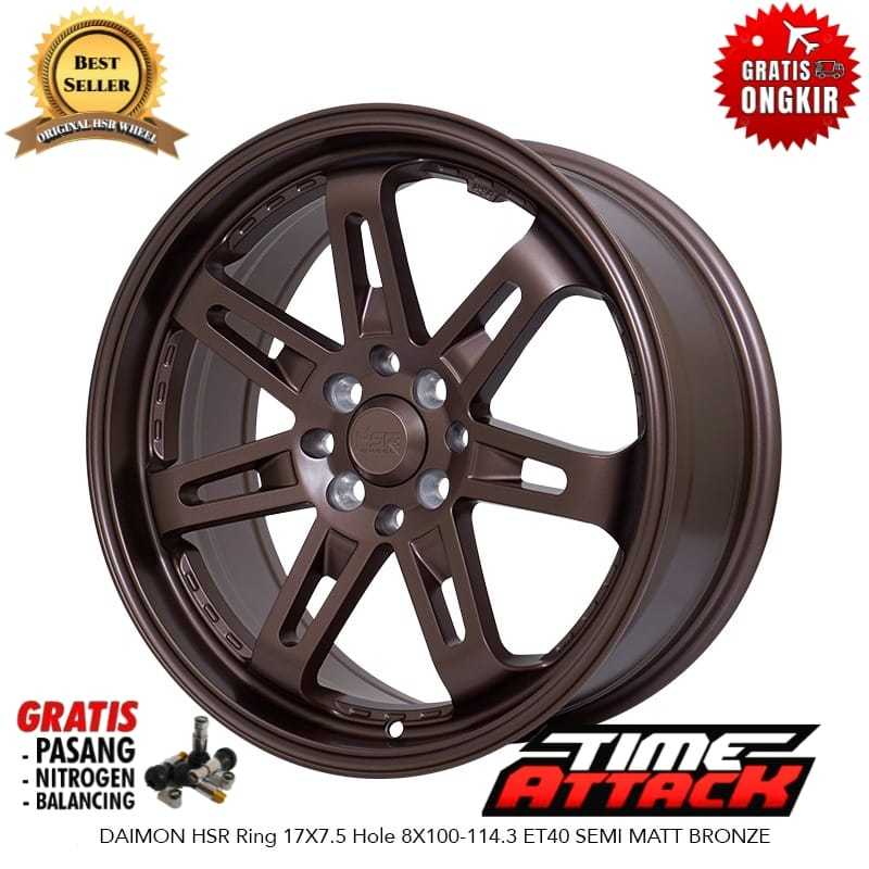 Velg Mobil Raize R17 HSR Wheel Daimon Velg HSR Ring 17 PCD 4X100 / 4X114,3