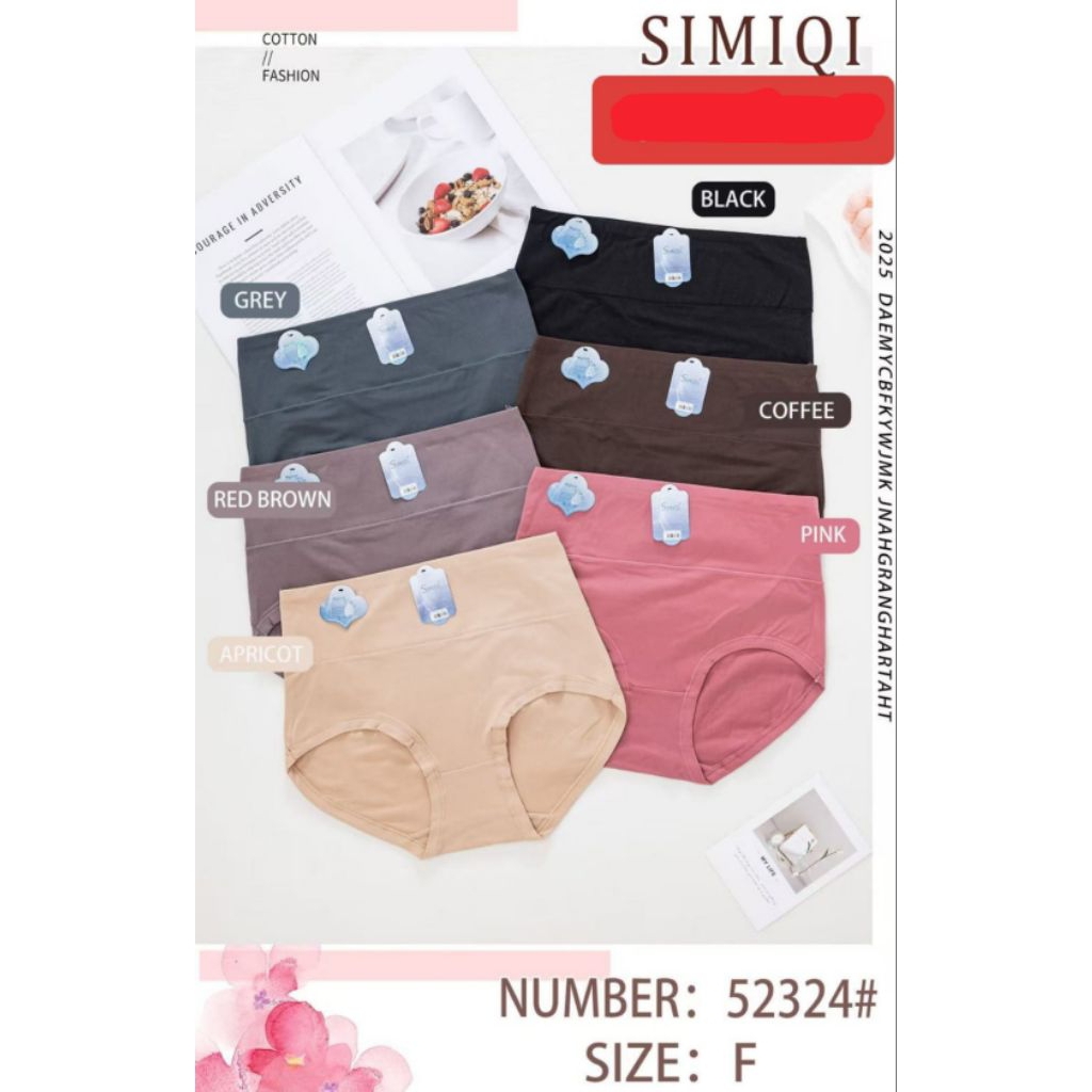 CD CELANA DALAM HIGH WAIST TINGGI SEPERUT MODEL KARET LEBAR IMPORT SIMIQI ADEM LEMBUT MELAR ELASTIS 