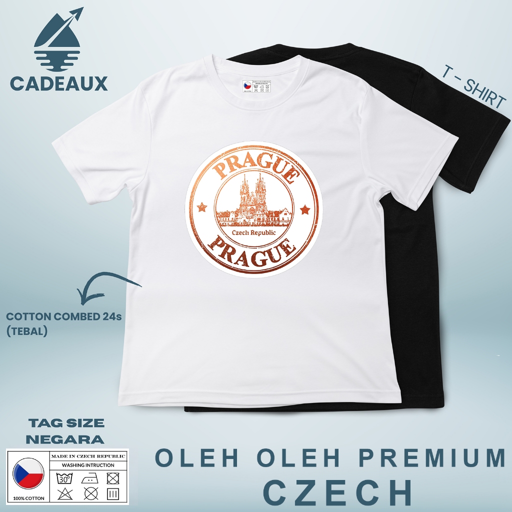 Kaos Oleh Oleh CZECH 27 PAKAI TAG ASAL NEGARA CZECH REPUBLIC T-Shirt Cotton Combed 24s SOUVENIR PREM