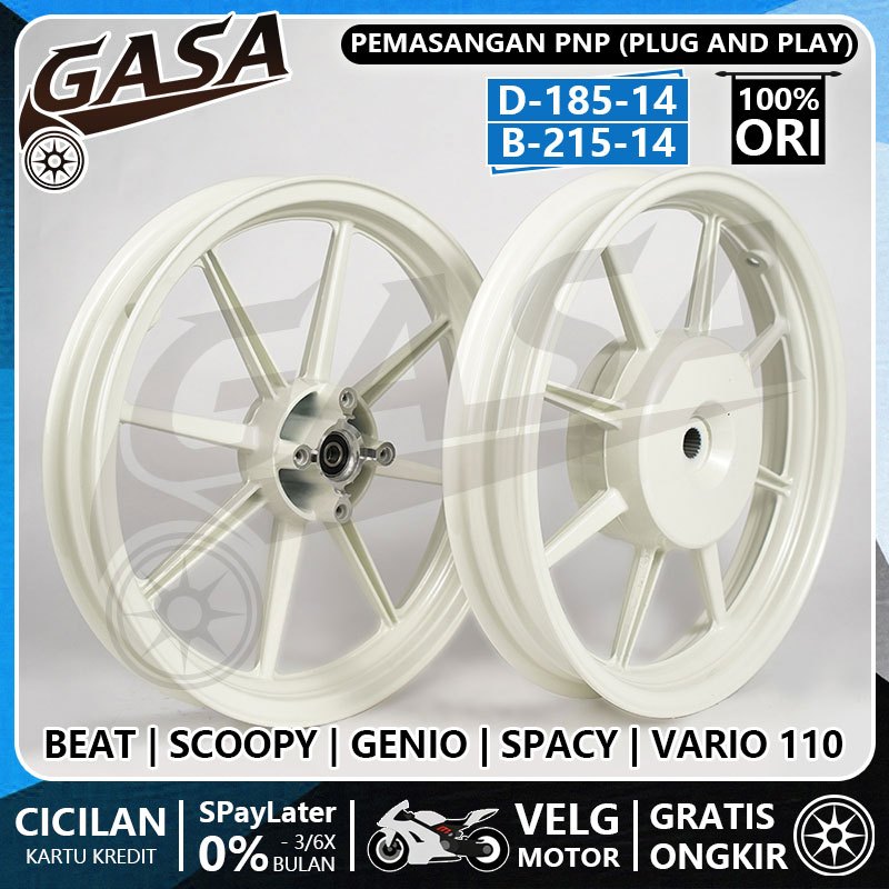 VELG BIKINGBOY PALANG 8 RING 14 Untuk Semua Beat, Scoopy, Genio, Spacy, Vario 110/110fi/Karbu Velg R