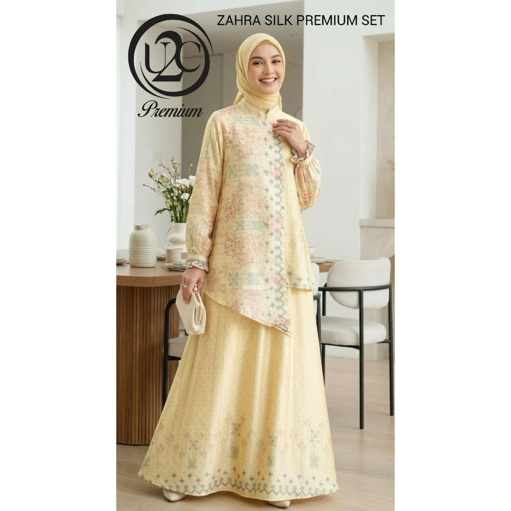 ZAHRA SILK U2,U2 ORIGINAL,SET ROK KEKINIAN,SET ROK YELLO BUTTER,SET ROK PREMIUM